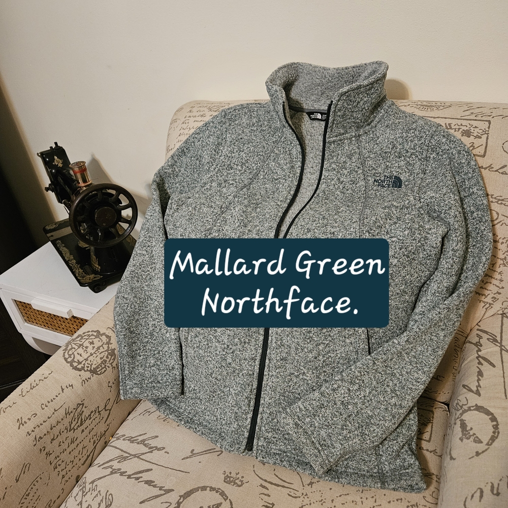 😍 Mallard Green Tweed North Face Coat Like New Womens Large